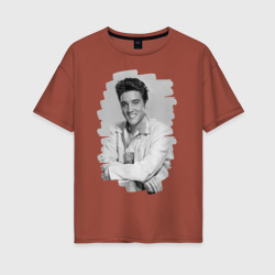 Женская футболка хлопок Oversize Elvis Presley