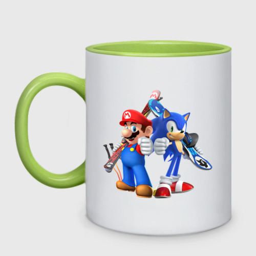 Кружка двухцветная Sonic & Mario Фото 01 Кружка двухцветная Sonic & Mario Фото 01