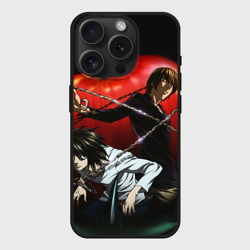 Чехол силиконовый для Apple iPhone 15 Pro матовый Тетрадь смерти