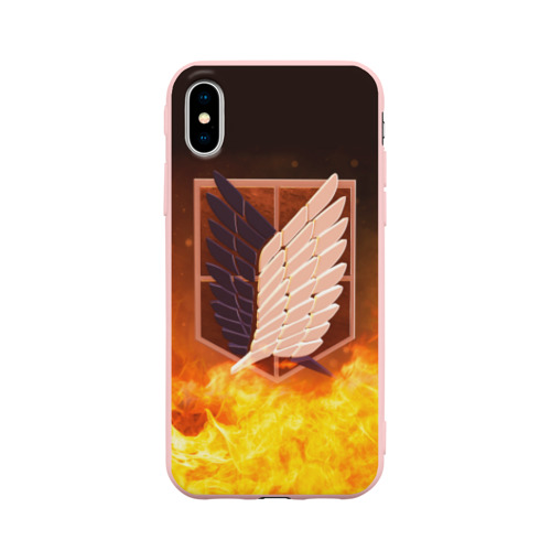 Чехол для Apple iPhone X силиконовый матовый Атака Титанов Фото 01 Чехол для Apple iPhone X силиконовый матовый Атака Титанов Фото 01