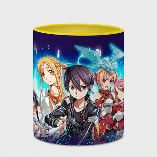 Кружка с полной запечаткой Sword Art Online, цвет белый + желтый - фото 4