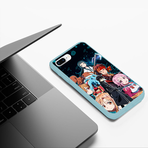 Чехол для iPhone 7Plus/8 Plus матовый Sword Art Online, цвет мятный - фото 5