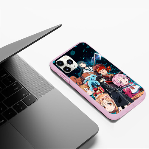 Чехол для iPhone 11 Pro Max матовый Sword Art Online, цвет розовый - фото 5