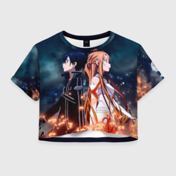 Женская футболка Crop-top 3D Sword Art Online