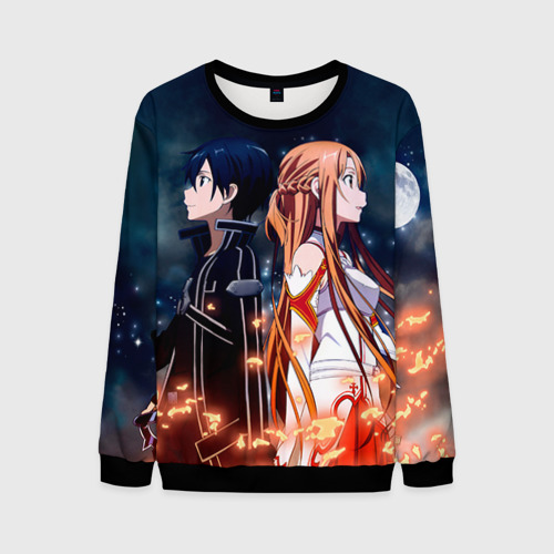 Мужской свитшот 3D Sword Art Online, цвет черный