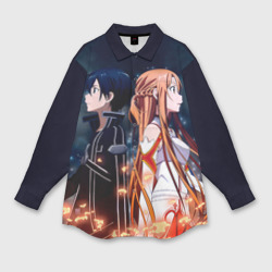 Мужская рубашка oversize 3D Sword Art Online