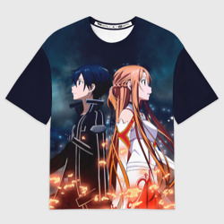 Женская футболка oversize 3D Sword Art Online