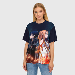 Женская футболка oversize 3D Sword Art Online - фото 2