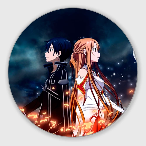 Круглый коврик для мышки Sword Art Online