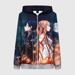 Женская толстовка 3D на молнии Sword Art Online