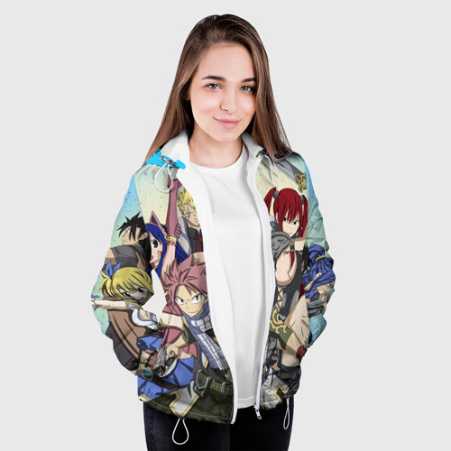 Женская куртка 3D Герои Хвост феи, цвет белый - фото 4