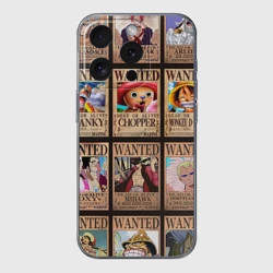 Чехол для iPhone 15 Pro силиконовый с защитой камеры Карточки ван пис