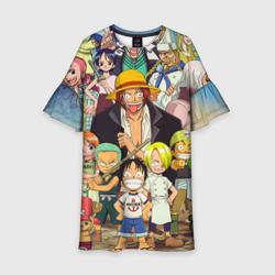 Детское платье 3D One Piece персонажи