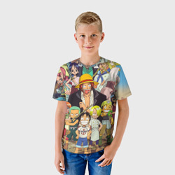 Детская футболка 3D One Piece персонажи - фото 2
