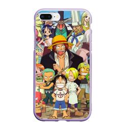 Чехол для iPhone 7Plus/8 Plus матовый One Piece персонажи