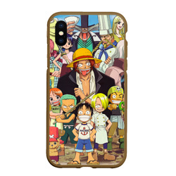 Чехол для iPhone XS Max матовый One Piece персонажи