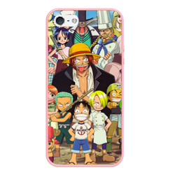 Чехол для iPhone 5/5S матовый One Piece персонажи