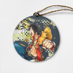 Деревянная игрушка круг One Piece кулак