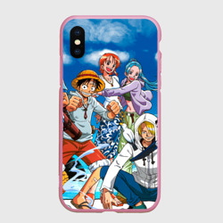 Чехол для iPhone XS Max матовый One Piece в облаках