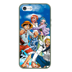 Чехол для iPhone 5/5S матовый One Piece в облаках