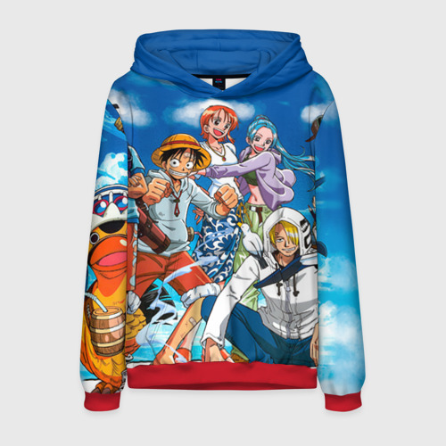 Мужская толстовка 3D One Piece в облаках, цвет красный