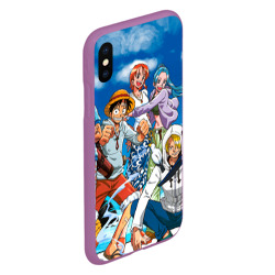 Чехол для iPhone XS Max матовый One Piece в облаках - фото 2