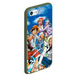 Чехол для iPhone 5/5S матовый One Piece в облаках - фото 2