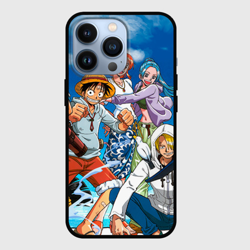 Чехол для iPhone 13 Pro One Piece в облаках, цвет черный