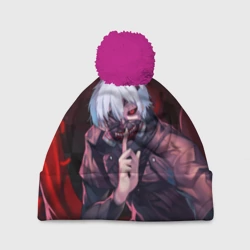 Шапка 3D c помпоном Токийский Гуль