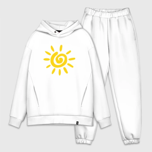 Мужской костюм oversize хлопок Солнце