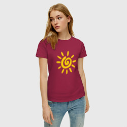 Женская футболка хлопок Солнце - фото 2