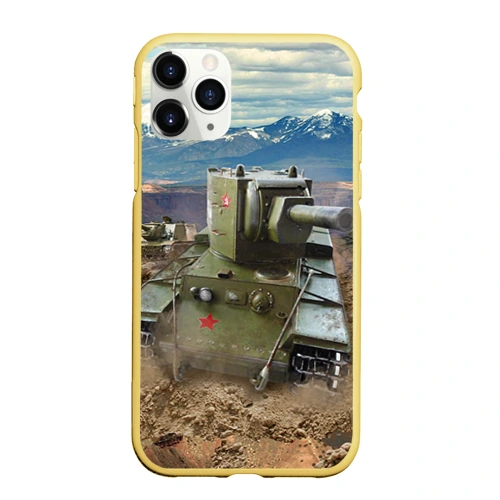 Чехол для iPhone 11 Pro Max матовый Танк КВ-2