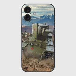 Чехол для iPhone 16 силиконовый с защитой камеры Танк КВ-2