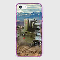 Чехол для iPhone 5/5S матовый Танк КВ-2