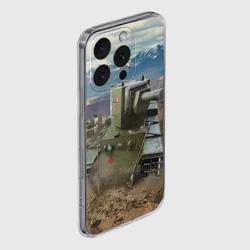 Чехол для iPhone 16 Pro Max силиконовый с защитой камеры Танк КВ-2 - фото 2