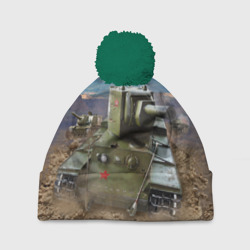 Шапка 3D c помпоном Танк КВ-2