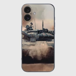Чехол для iPhone 16 силиконовый с защитой камеры Танк