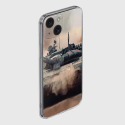 Чехол для iPhone 15 силиконовый с защитой камеры Танк - фото 2
