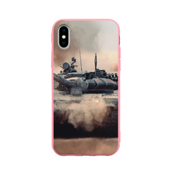 Чехол для iPhone X матовый Танк