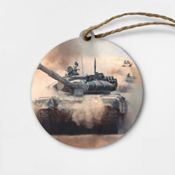 Деревянная игрушка круг Танк