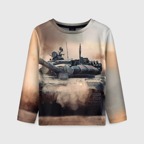 Детский лонгслив 3D Танк
