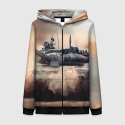 Женская толстовка 3D на молнии Танк