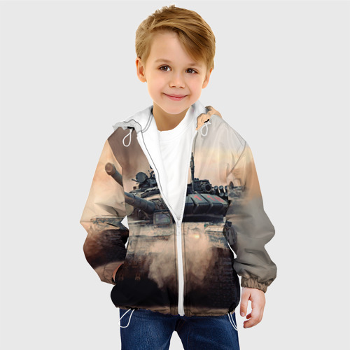 Детская куртка 3D Танк, цвет белый - фото 3