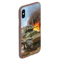 Чехол для iPhone XS Max матовый Танк - фото 2