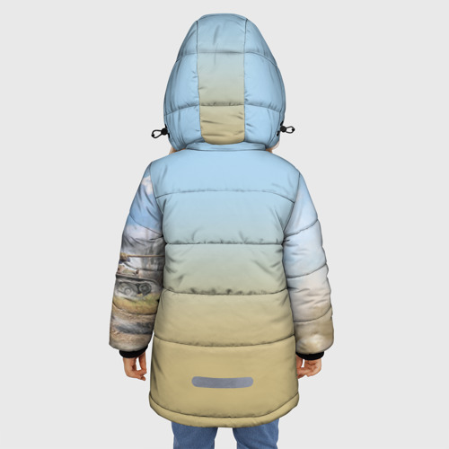 Зимняя куртка для девочек 3D Танк, цвет черный - фото 4