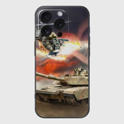 Чехол для iPhone 16 Pro силиконовый с защитой камеры Танк