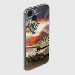 Чехол для iPhone 15 силиконовый с защитой камеры Танк - фото 2