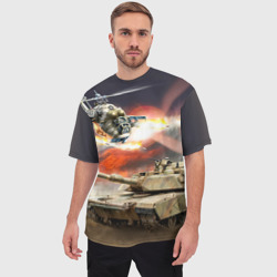 Мужская футболка oversize 3D Танк - фото 2