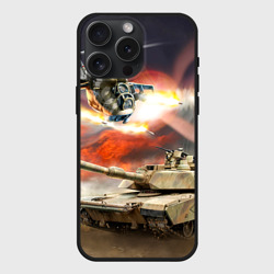 Чехол силиконовый для Apple iPhone 15 Pro Мax матовый Танк