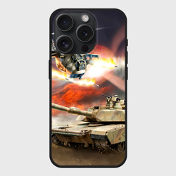 Чехол силиконовый для Apple iPhone 15 Pro матовый Танк